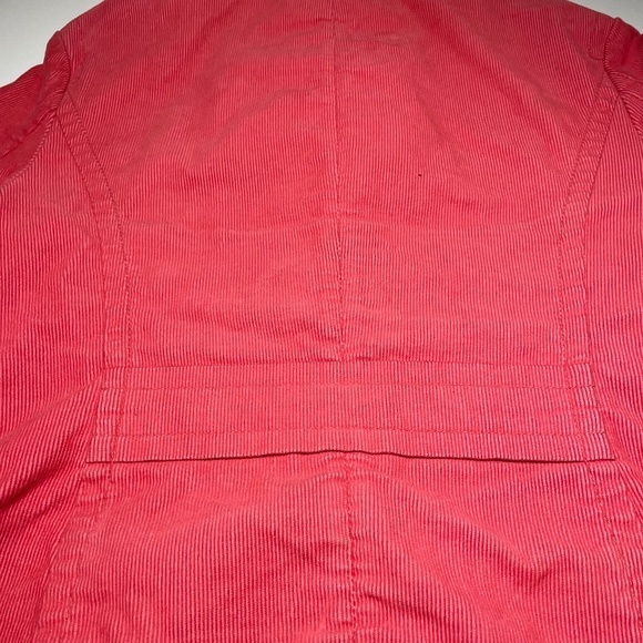 Ladies LL Bean Size 8 Petite Pink Corduroy Button Up Jacket Sleeves Embroidered. - Picture 2 of 10